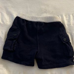 Ralph Lauren navy drawstring baby shorts sized 18M
